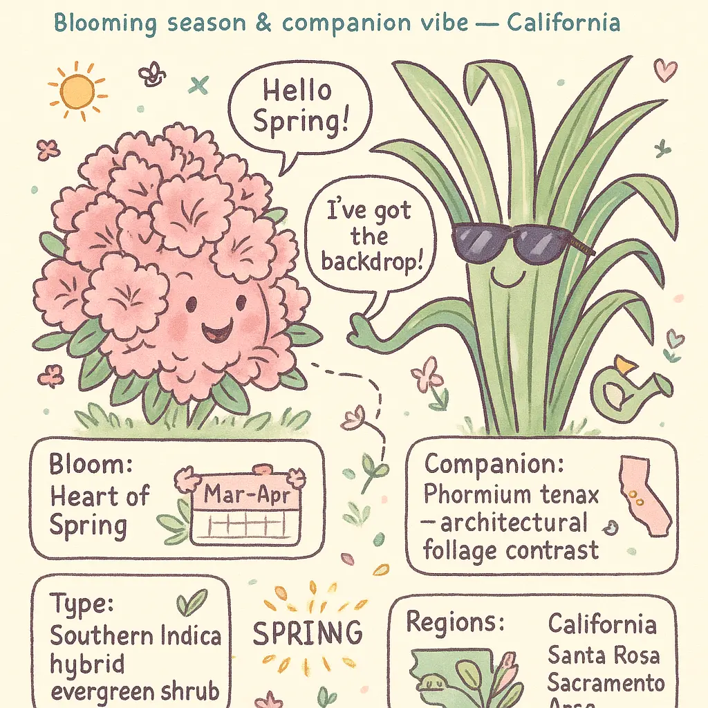 pink lace azalea - Phormium