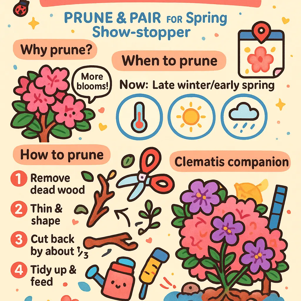 pink lace azalea - Clematis